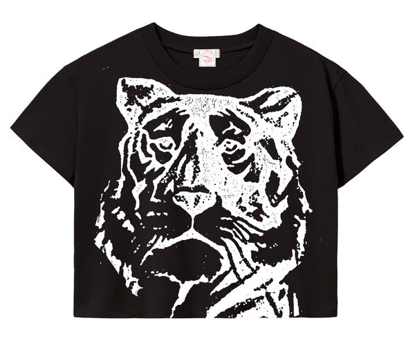 Black & White Tiger V-Neck T-Shirt