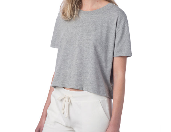 Blue Birdie Crop tee. – Lucky Fish