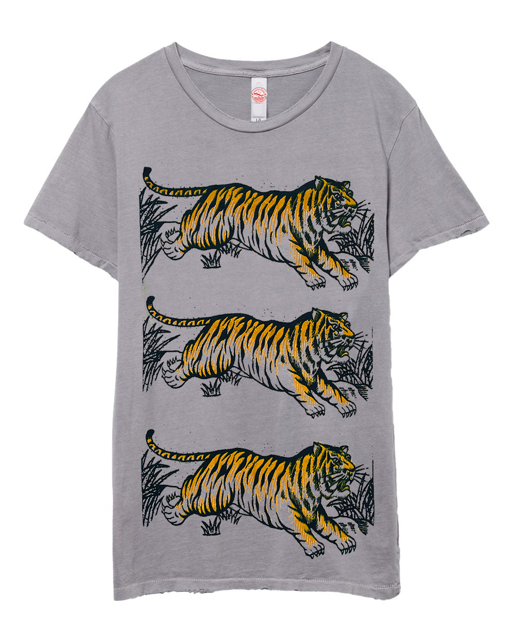 Leaping Tigers Destroyed Unisex T-shirt