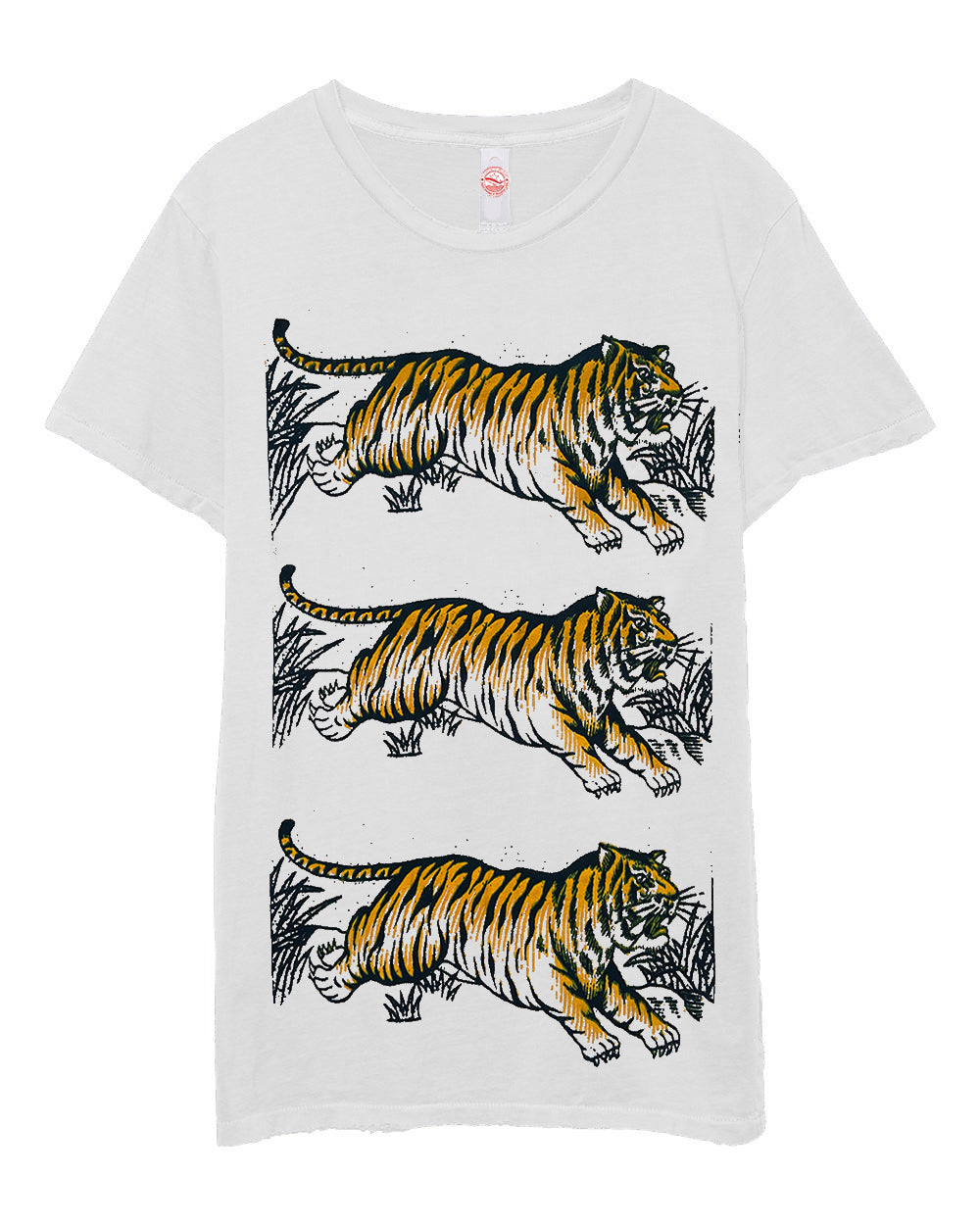 Leaping Tigers Destroyed Unisex T-shirt