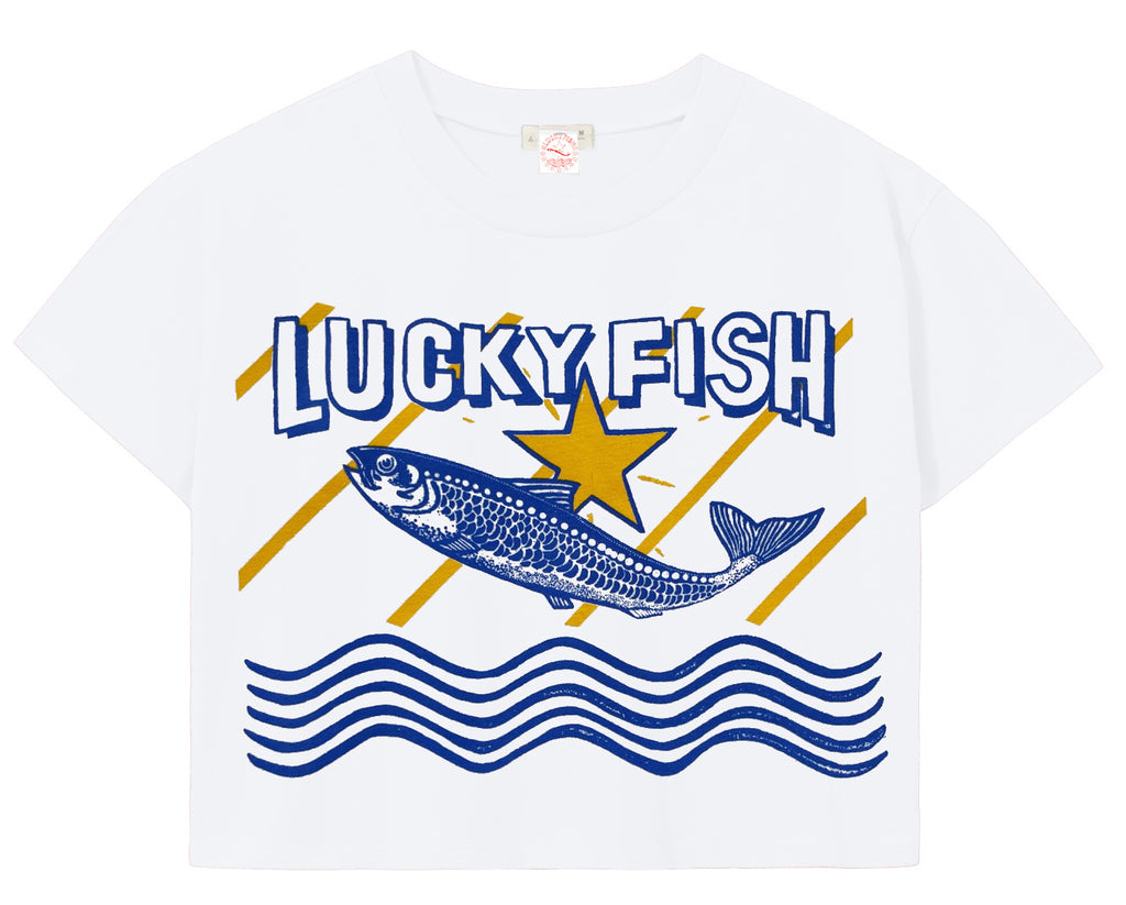 Lucky Fish Crop tee.