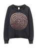 Sun's Gaze Metallic Washed Black Sweatshirt.