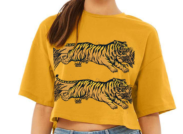 Double Tigers Golden Cropped Tee.