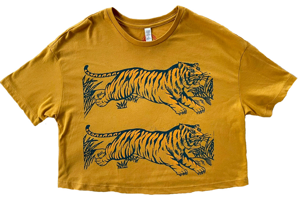 Double Tigers Golden Cropped Tee.