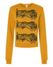 Leaping Tigers on Mustard Sweatshirt