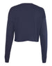 SUNSHINE Cropped Raw Edge Navy Sweatshirt.