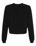 Coiled Snake in black & white cropped fleece sweatshirt.