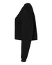 Coiled Snake in black & white cropped fleece sweatshirt.