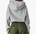 Leaping Tiger Heather Grey Cinched Hoodie