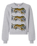 Leaping Tigers on  Heather Grey Sweater