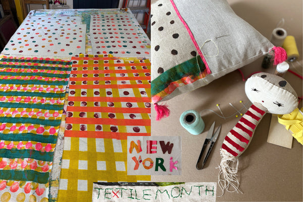 From Surface to Form: Print, paint, stamp & sew. Create a textile sculpture, an object, or an item of decor.