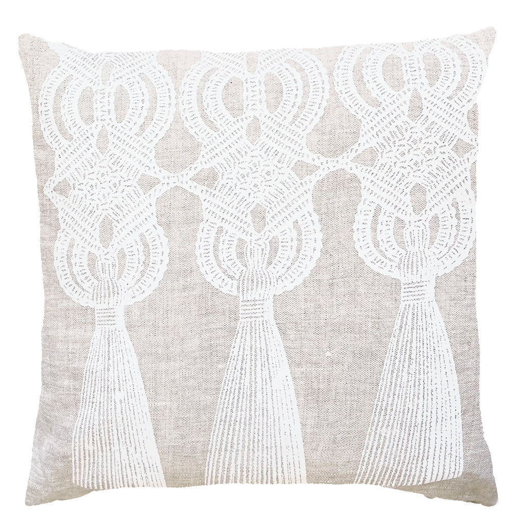 Macrame Linen Cushion Cover