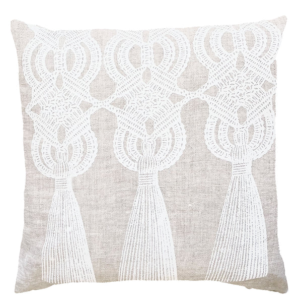 Macrame Linen Cushion Cover