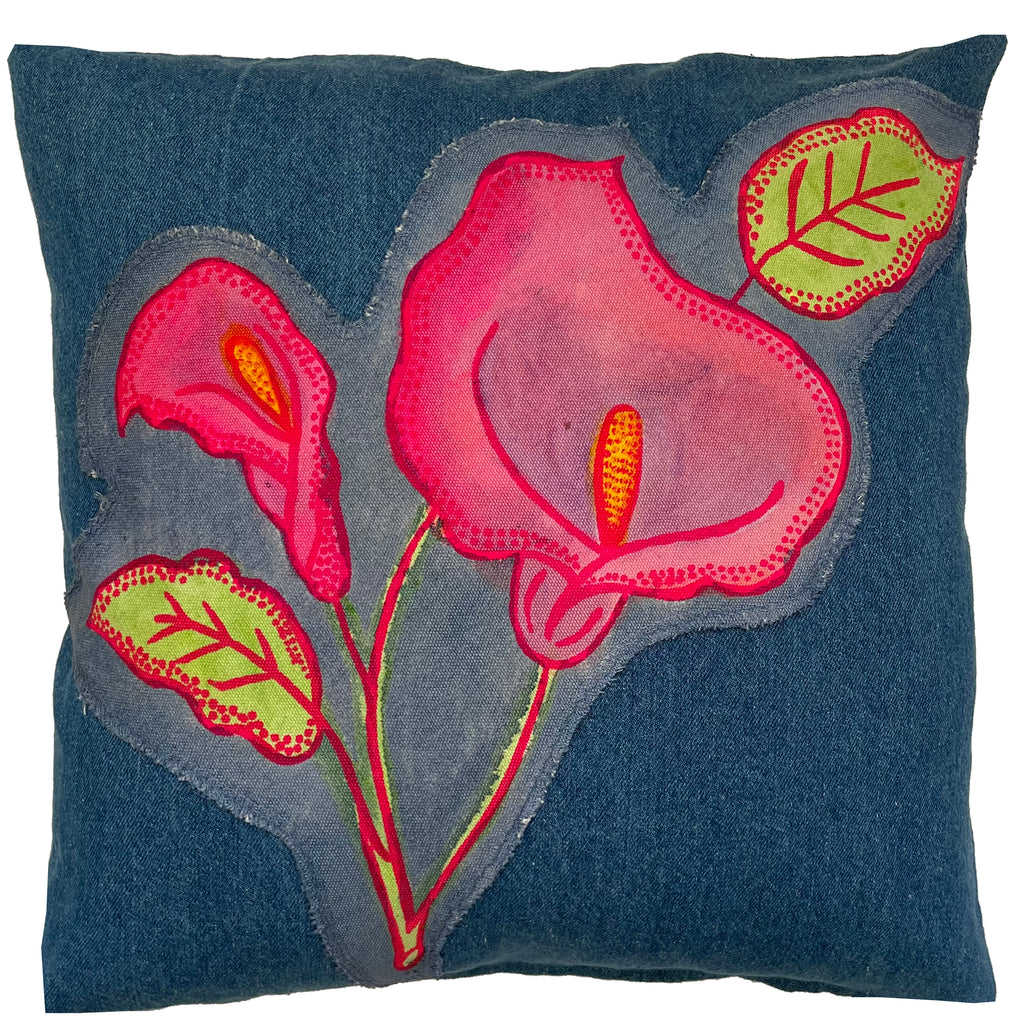 Lily Denim Patch Pillow.