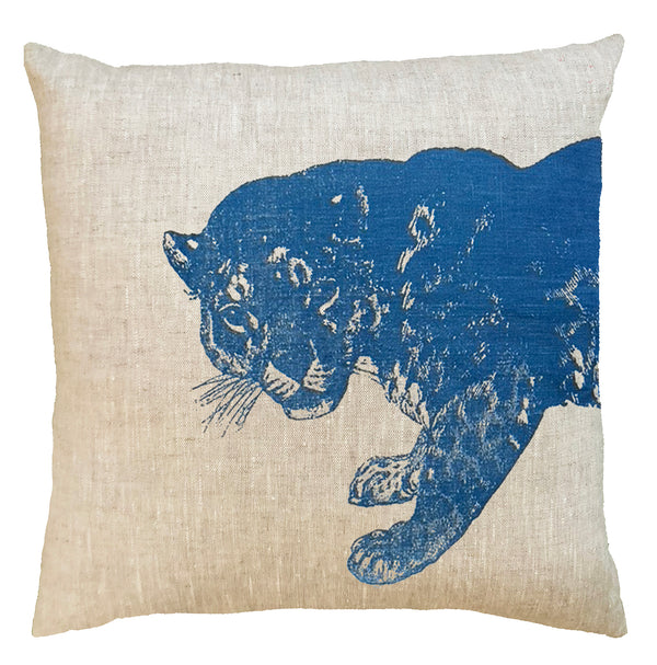 Blue Jaguar Cushion Cover
