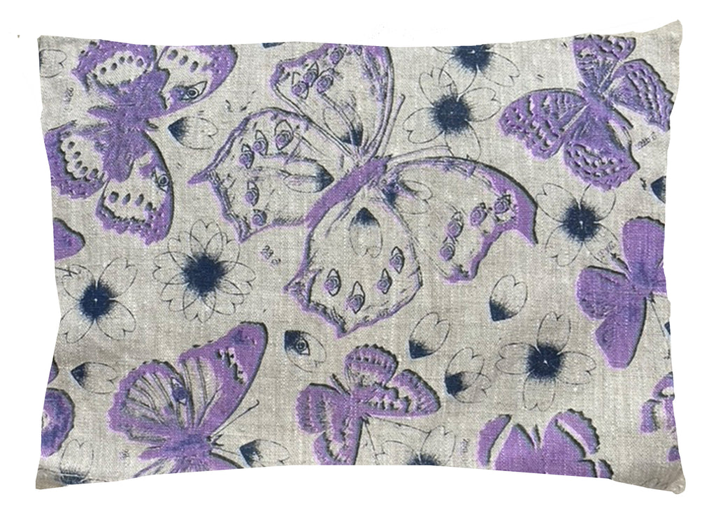 Butterfly little linen pillow.