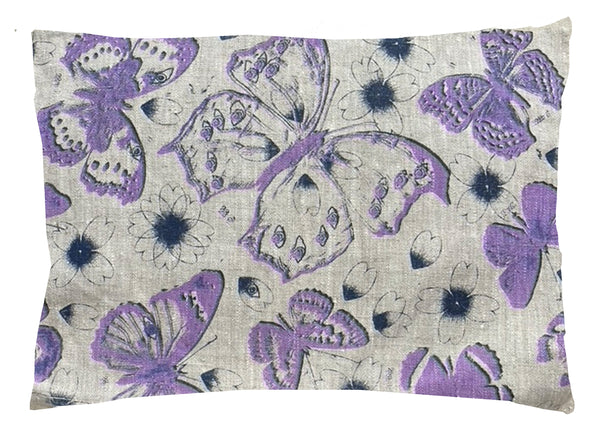 Butterfly little linen pillow.