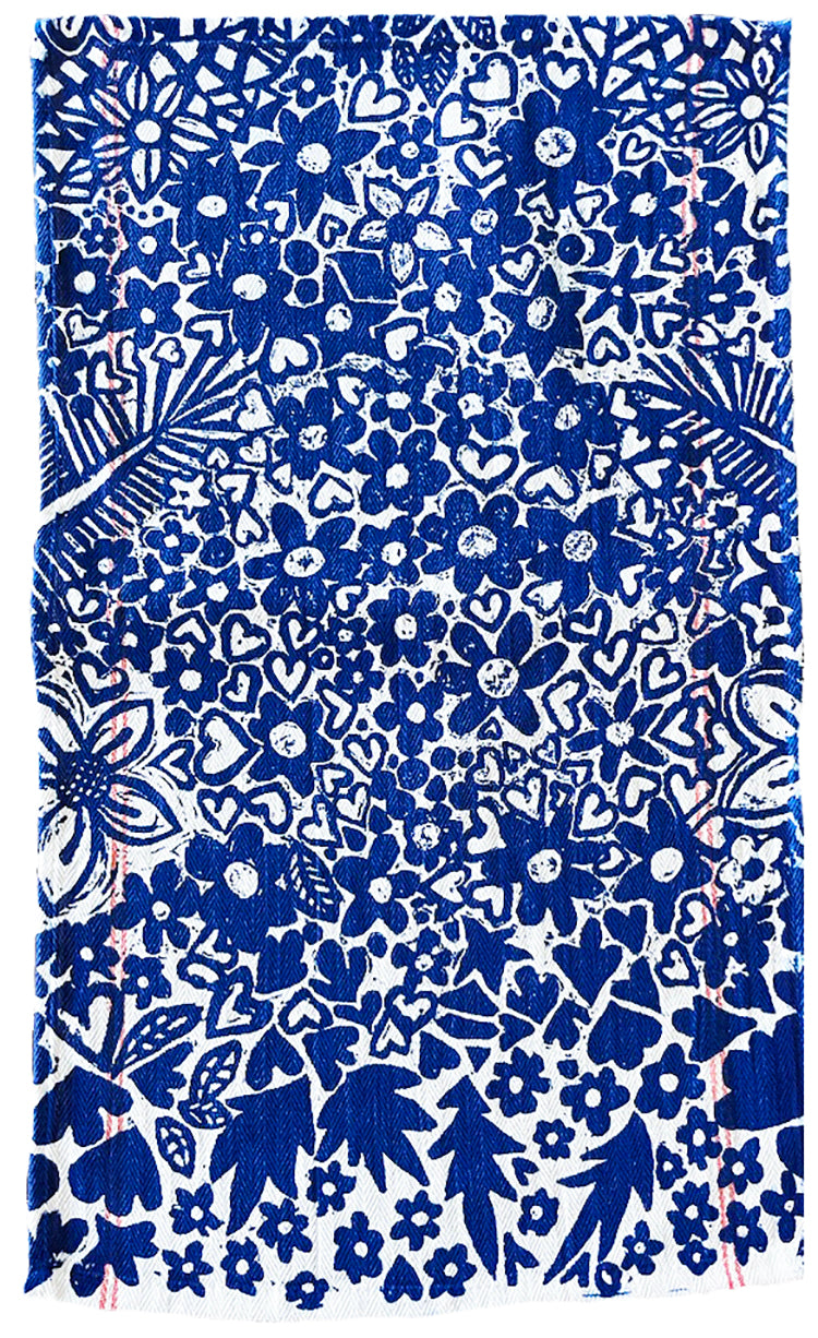 Cobalt Stardust Tea towel