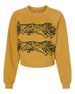 Lucky Fish Two Tigers Crop Sweatshirt.