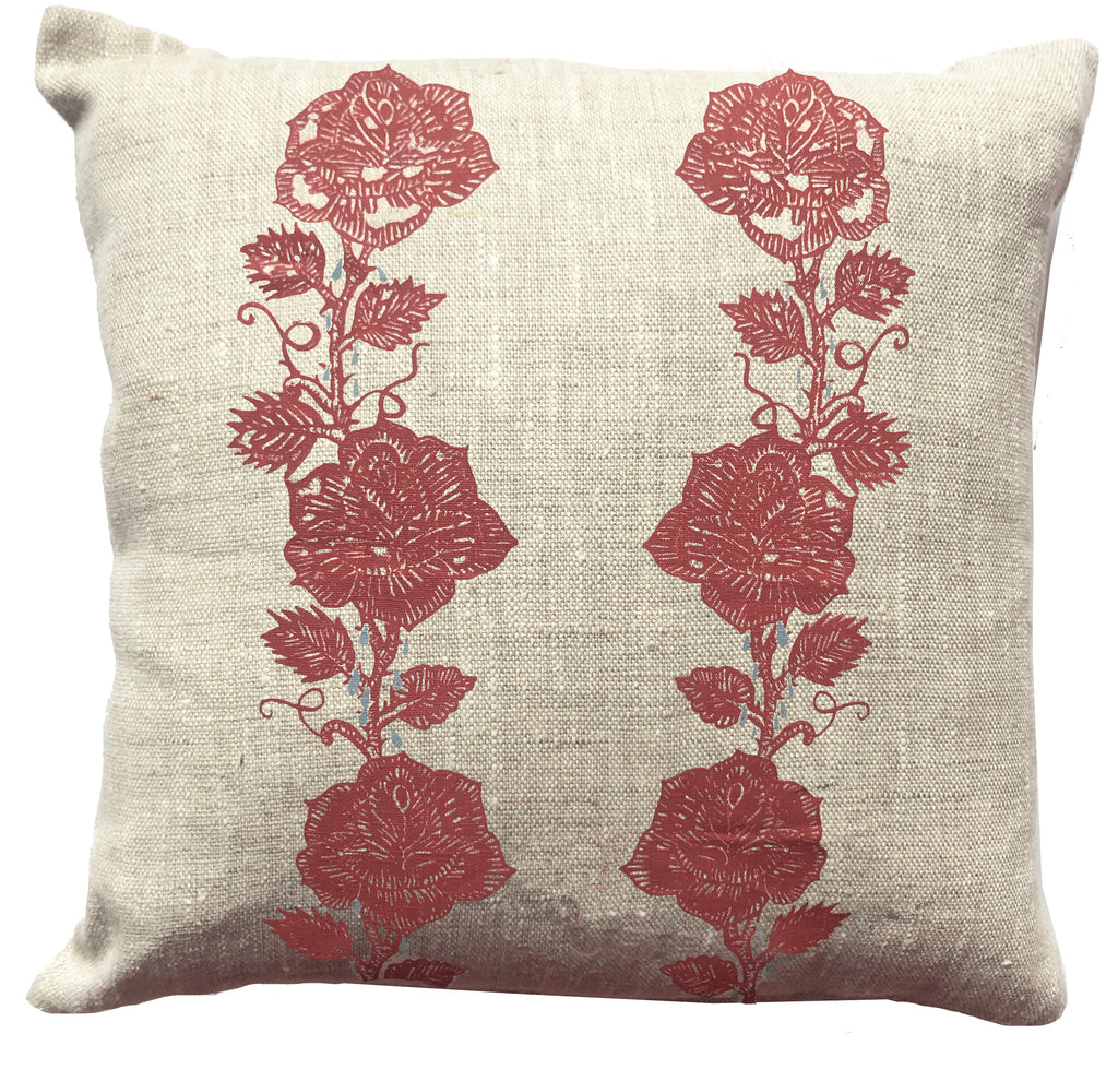 I Want to be yours-6 roses linen cushion