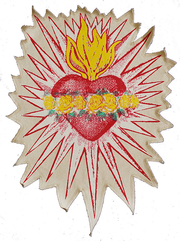 Sacred heart canvas patch.
